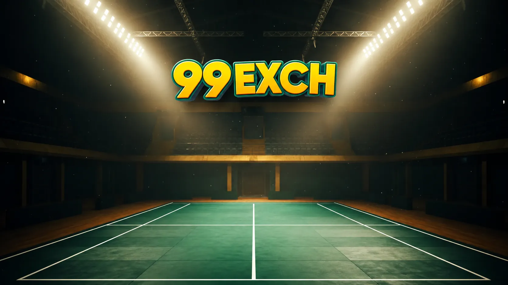 Indoor sporting arena with account dashboard